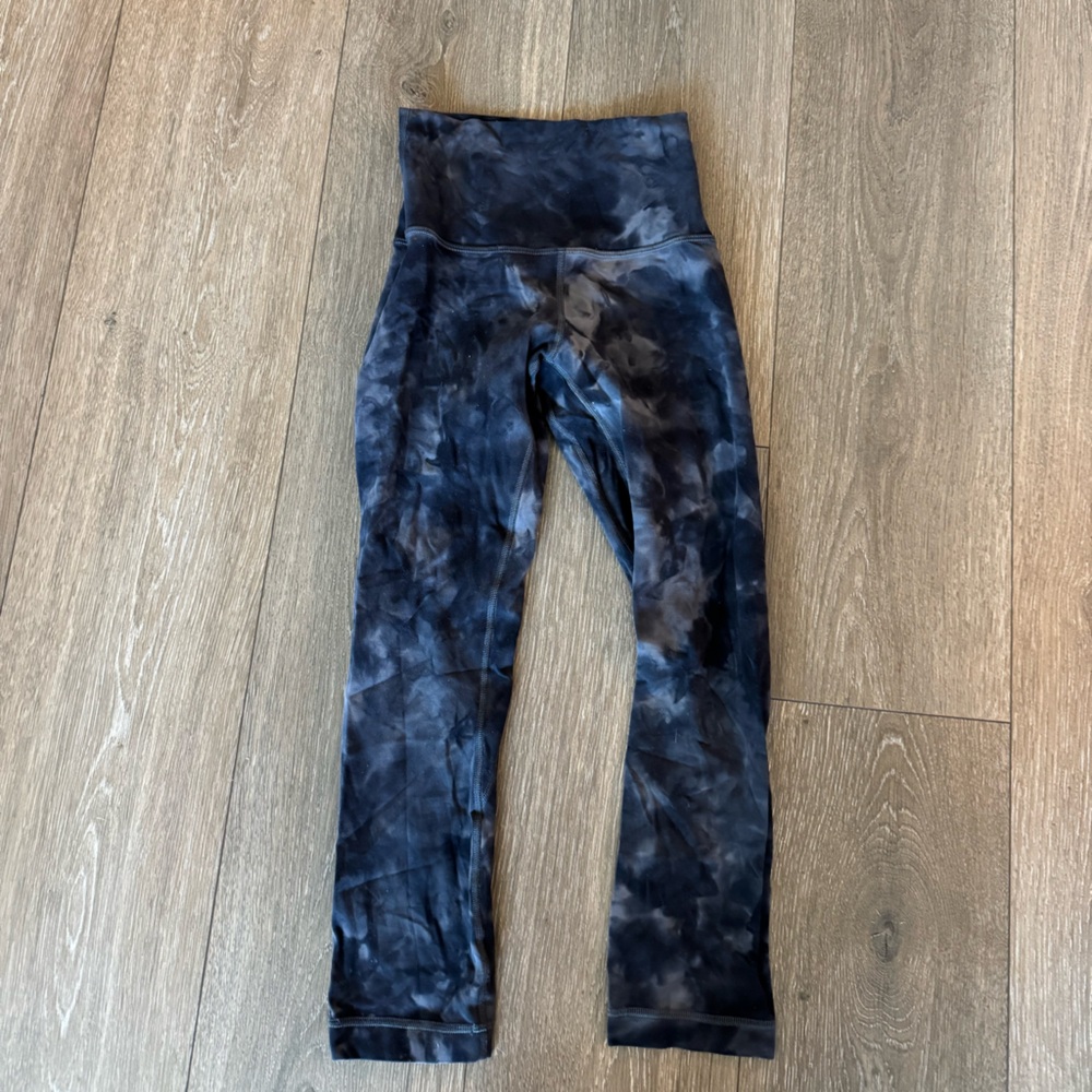 Women’s Lulu Align Tie-Dye Leggings - Black 25 inch